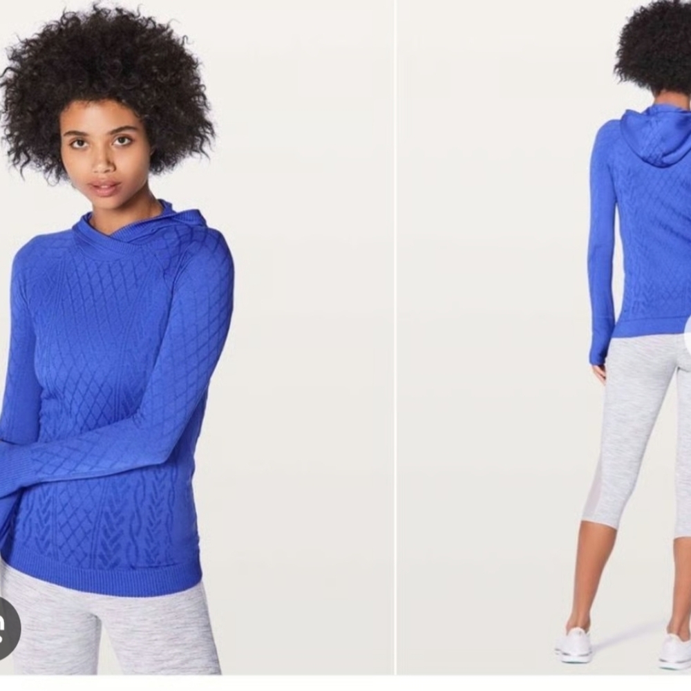 lululemon athletica Vibrant Blue Hooded Blouse
